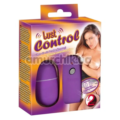 Виброяйцо с дистанционным пультом Lust Control фиолетовое