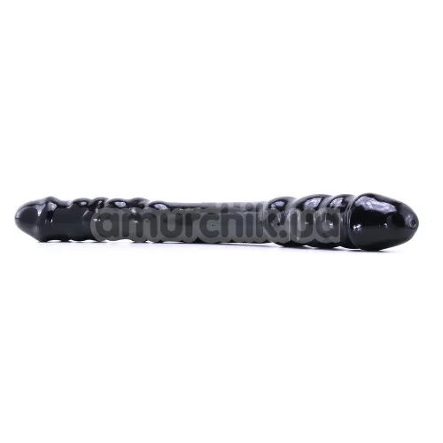 Двокінцевий фалоімітатор Basix Rubber Works 16 Double Dong, чорний
