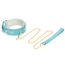 Ошейник с поводком Liebe Seele Siren's Cove Lamb Leather Collar With Velvet Lining And Leash, голубой - Фото №1