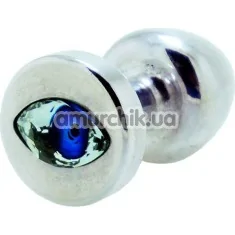 Анальна пробка з кристалом SWAROVSKI у вигляді ока Anni R Eye T2, срібна - Фото №1