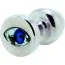 Анальная пробка с кристаллом SWAROVSKI в виде глаза Anni R Eye T2, серебряная - Фото №1