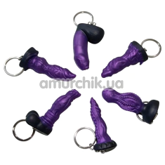 Брелок у вигляді пеніса Univibe в асортименті, чорно-фіолетовий - Фото №1