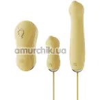 Набор вибраторов Zalo Rose Series Unicorn Set 3-in-1, желтый - Фото №1