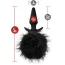 Анальная пробка с черным хвостиком Temptasia Bunny Tail Pom Plug, черная - Фото №4