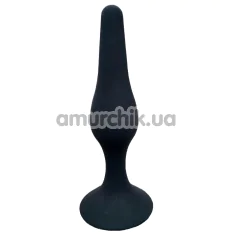 Анальная пробка Loveshop Silicone Conical Plug, черная - Фото №1