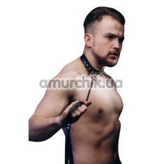 Нашийник чоловічий з повідцем Candy Hero M-Ch2 Leather, чорний - Фото №1