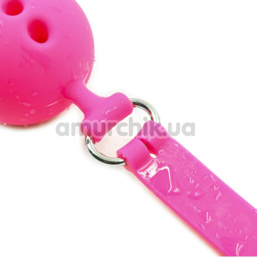 Кляп DS Fetish Mouth Silicone Ball Gag M, рожевий