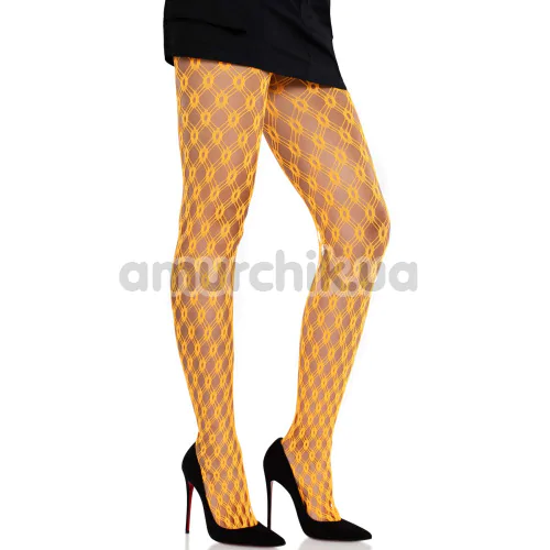 Колготки Leg Avenue Eyelet Net Tights Neon, желтые