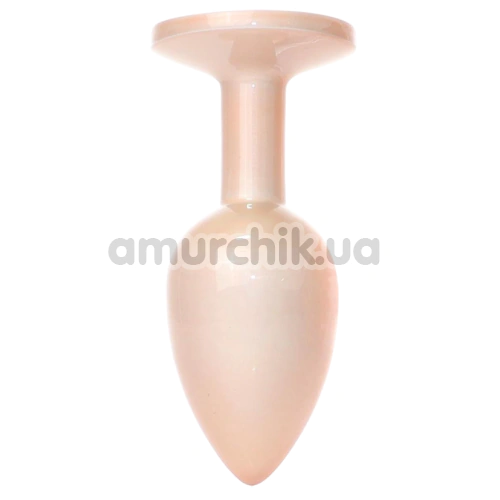 Анальная пробка с прозрачным кристаллом Exclusivity Jewellery Pearl Gold Plug S, золотая