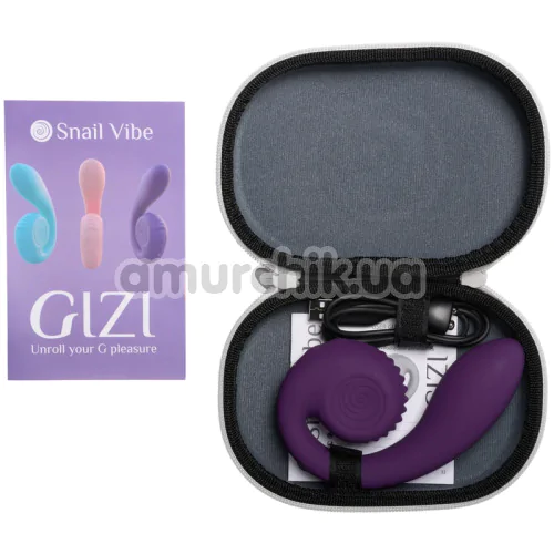 Вибратор для клитора и точки G Snail Vibe Gizi, фиолетовый