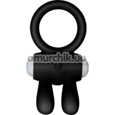 Віброкільце Power Clit Cockring Rabbit, чорне - Фото №1
