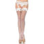 Чулки Leg Avenue Sheer Thigh Highs Lace Top, белые - Фото №1