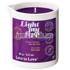 Свеча Love To Love Light My Fire Wax Play, фиолетовая - Фото №1