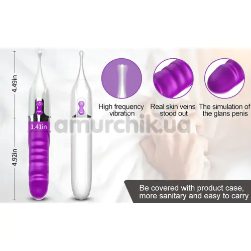 Вібратор Clitoris and Vaginal Stimulator, фіолетовий