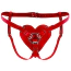 Трусики для страпона Feral Feelings Hearts Strap-On Belt Leather, красные - Фото №1