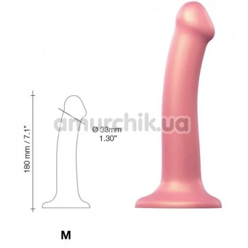 Фаллоимитатор Strap-On-Me Mono Density Soft Silicone Dildo M, розовый