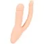 Подвійний вібратор Double Pleasure Vibe Silicone, тілесний - Фото №1