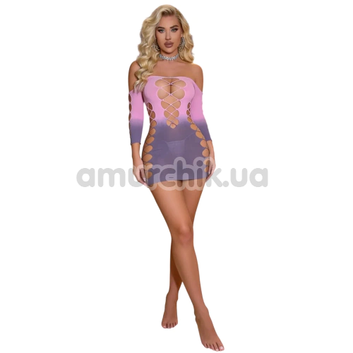 Платье Star Night Sensual Off Shoulder Mini Dress, розово-фиолетовое