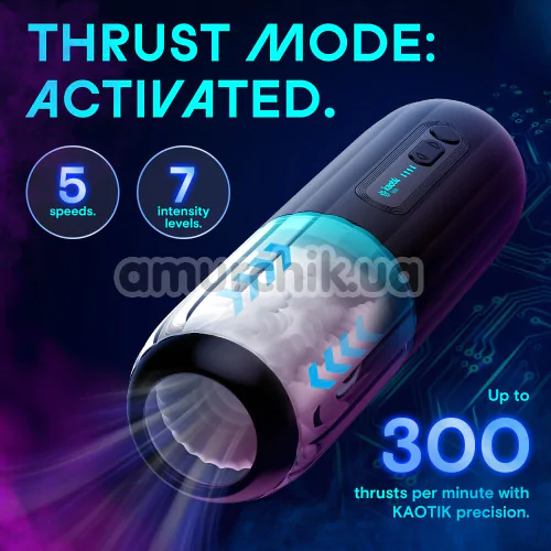 Мастурбатор с толчками Kaotik Labs The Shockwave, черный