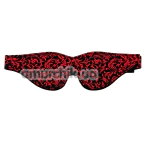 Маска на глаза DS Fetish Elite Lace Blindfold, черно-красная - Фото №1