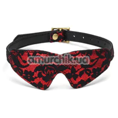 Маска на глаза Liebe Seele Victorian Garden Blindfold, красно-черная - Фото №1