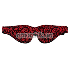 Маска на очі DS Fetish Elite Lace Blindfold, чорно-червона - Фото №1