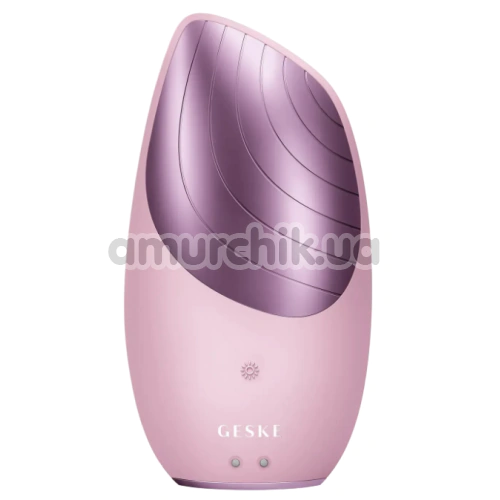 Ультразвуковая щетка для лица Geske Sonic Thermo Facial Brush 6 in 1, светло-розовая