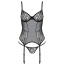 Комплект Passion Free Your Senses Eco Leafa Corset, черный: корсет + трусики-стринги - Фото №3