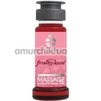 Массажный лосьон Fruity Love Massage с согревающим эффектом - клубника-вино, 50 мл - Фото №1