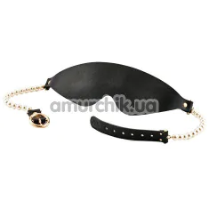 Маска на глаза Guilty Pleasure Boudoir Pearl Blindfold, черно-золотая - Фото №1