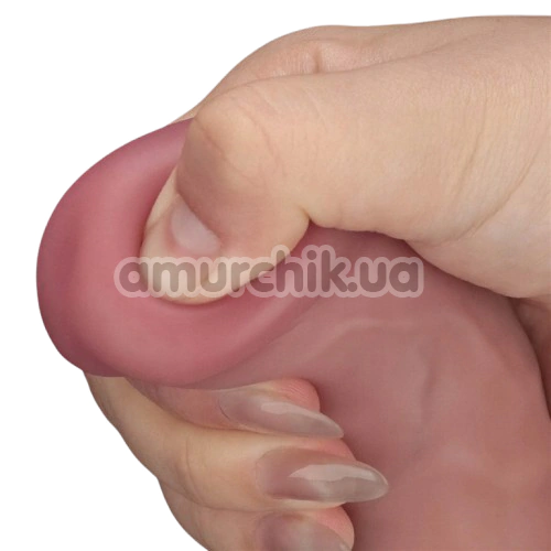 Вибратор Lovetoy Dual Density Power Cock 9, коричневый