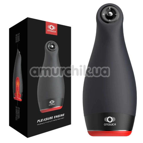 Мастурбатор с вибрацией и подогревом Otouch Pleasure Engine, черный
