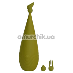 Клиторальный вибратор Sweet Em Velvet Lure Quad Touch, зеленый - Фото №1