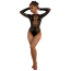 Боди Star Night Fishnet Circle Bodysuit, черное - Фото №6
