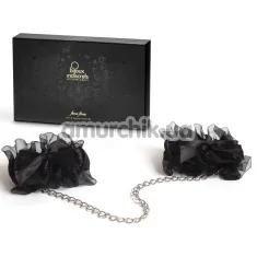 Наручники Bijoux Indiscrets Frou Frou Satin & Organza Handcuffs, черные - Фото №1
