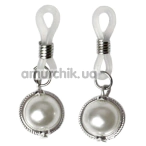 Прикраси для сосків Art of Sex Silver Day, білі - Фото №1