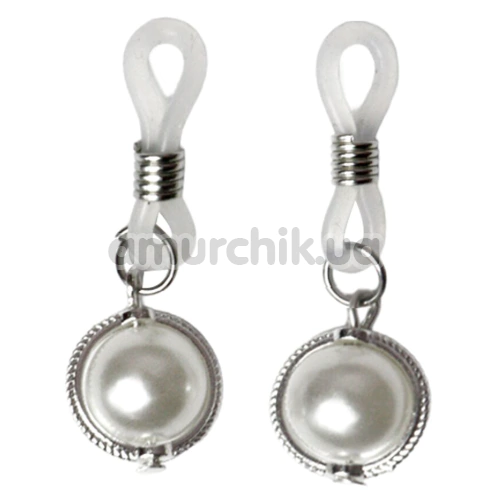 Прикраси для сосків Art of Sex Silver Day, білі - Фото №1