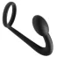 Стимулятор простаты с эрекционным кольцом Master Series Prostatic Play Silicone Cock Ring and Prostate Plug, черный - Фото №1