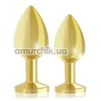 Набір з 2 анальних пробок Rianne S Booty Plug Luxury Set (2х), золотий - Фото №1
