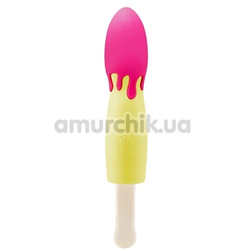 Вибратор Popsicle, желто-розовый - Фото №1