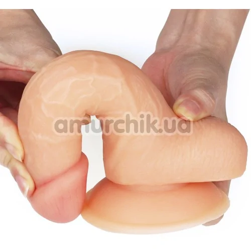 Фалоімітатор з мошонкою Lovetoy The Ultra Soft Dude 7, тілесний