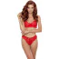 Комплект Passion Free Your Senses Denelia Set, красный: бюстгальтер + трусики - Фото №1