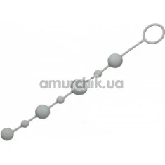 Анальная цепочка Loveshop Grey Silicone, серая - Фото №1