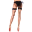 Чулки Leg Avenue Lace Top Stay Up Fishnet Backseam Thigh High, телесные - Фото №1