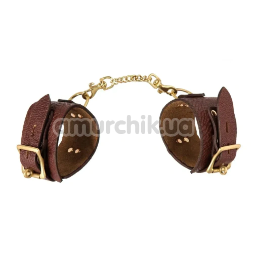 Фіксатори для рук DS Fetish Wrist Restraints Cuffs, коричневі