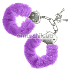 Наручники S Pleasures Furry Cuffs, фіолетові - Фото №1
