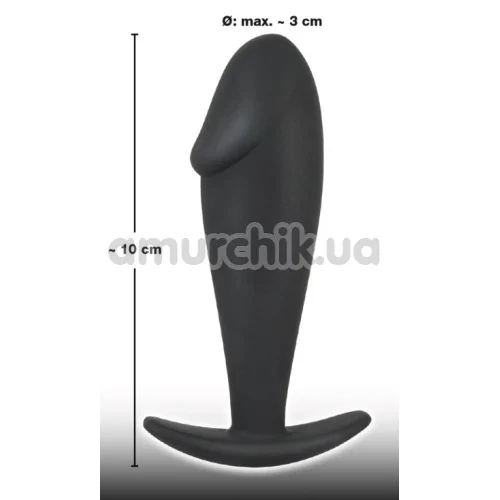 Анальная пробка Black Velvets Silicone Plug, черная