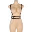 Портупея Star Night Bondage Bra With Silver Chains, черная - Фото №3
