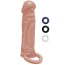 Насадка на пенис Size Up 1 Inch Realistic Penis Extender With Ball Loop, темно-телесная - Фото №2