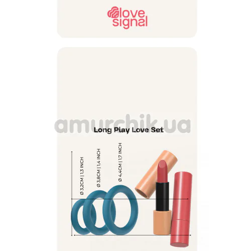 Набір з 5 ерекційних кілець Love Signal Long Play Love Set, різнокольоровий